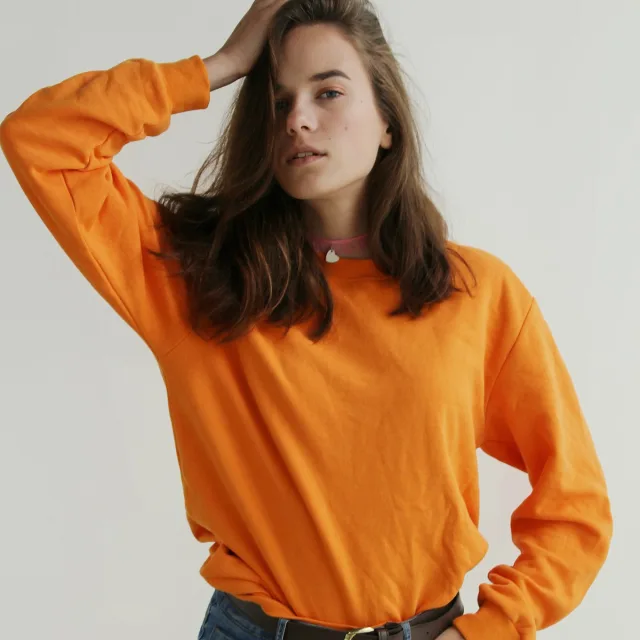 Turuncu Basic Sweatshirt